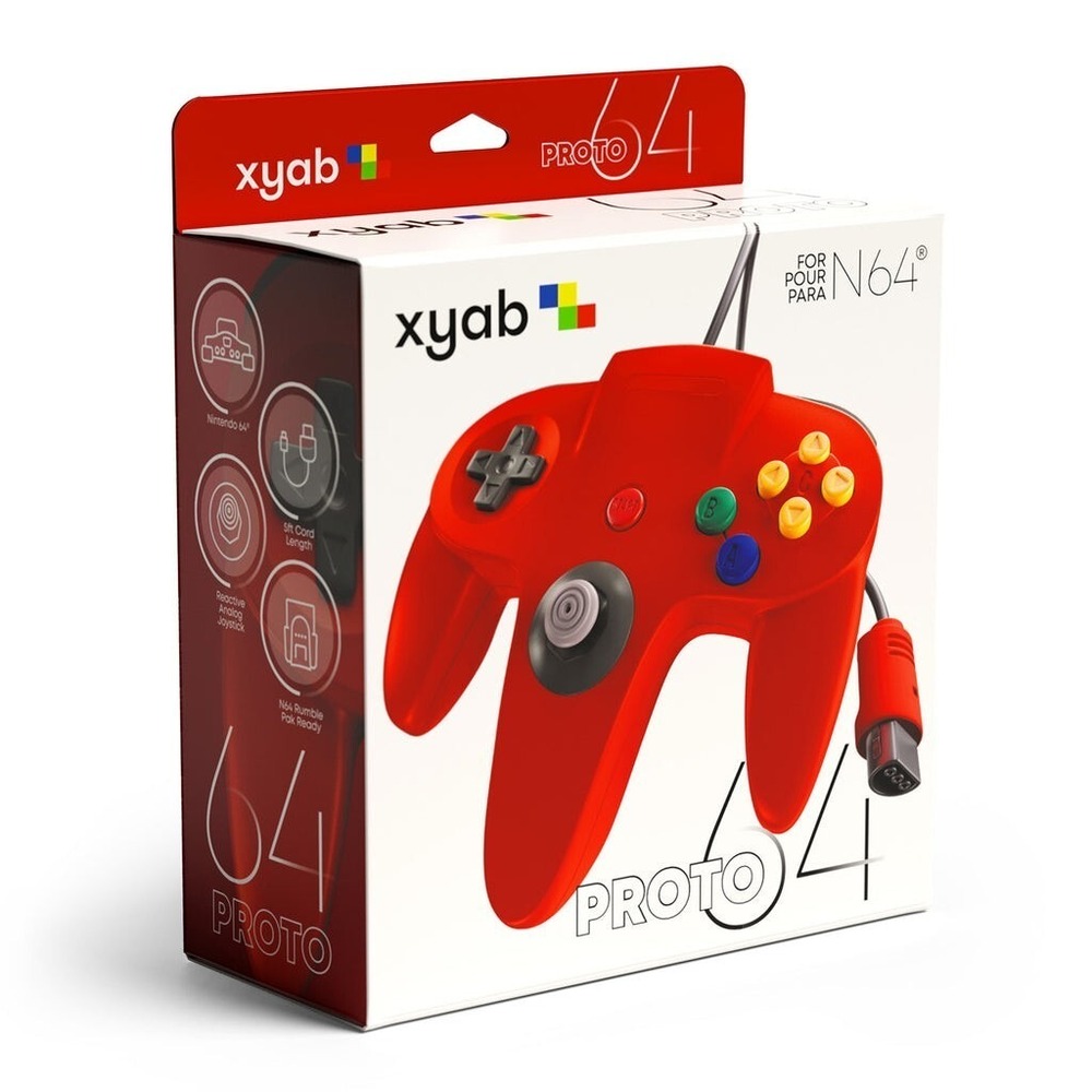 XYAB Nintendo 64 Proto Controller Remote Accessory NEW IN BOX - N64 Red - Picture 2 of 3